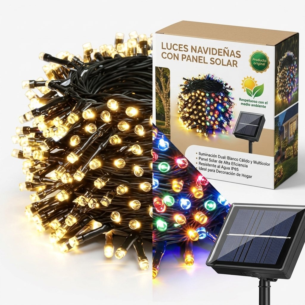 LUCES NAVIDEÑAS CON PANEL SOLAR – Image 3