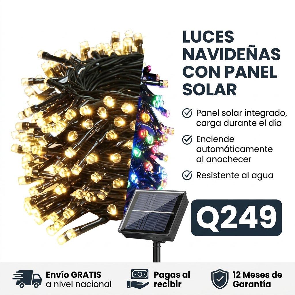 LUCES NAVIDEÑAS CON PANEL SOLAR – Image 4