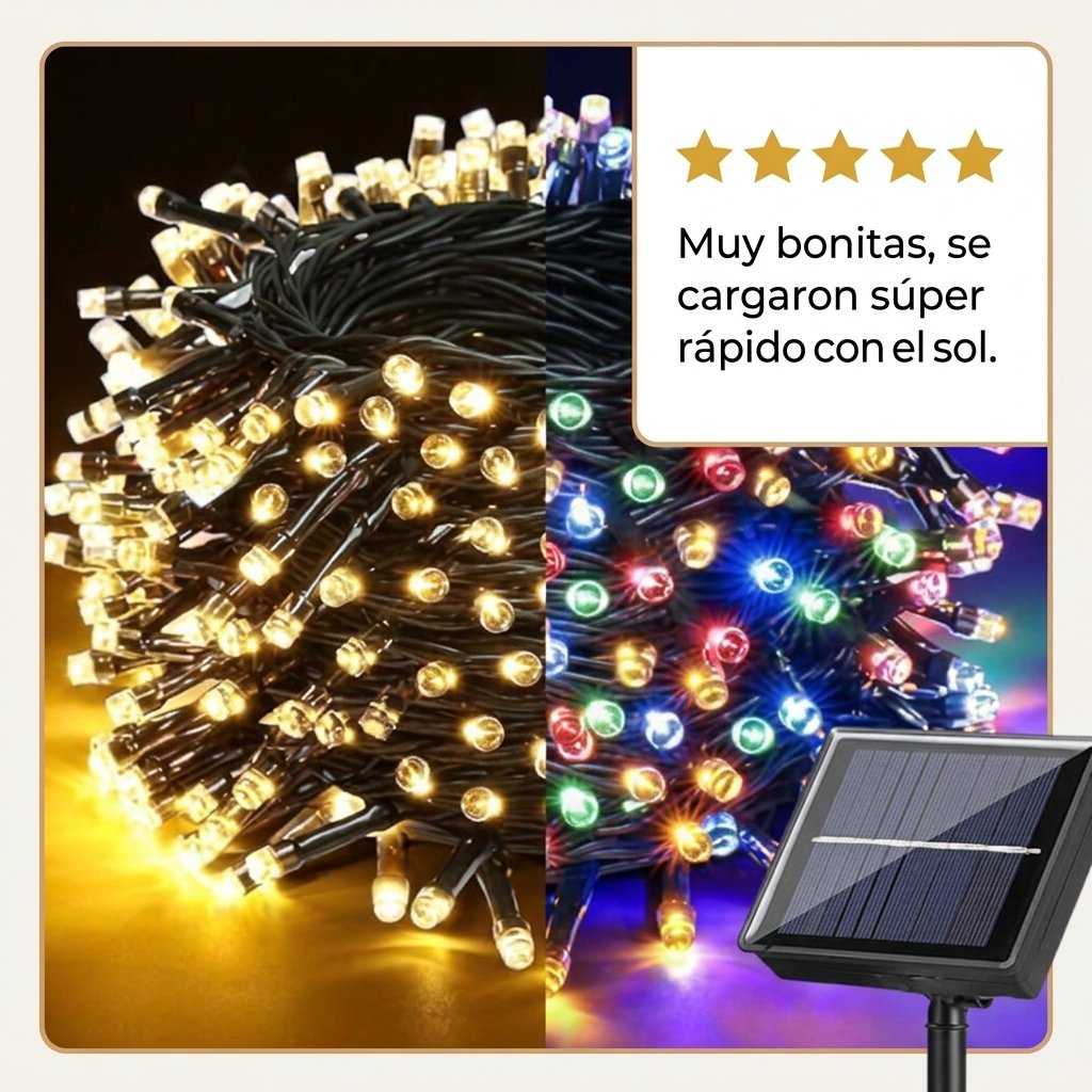 LUCES NAVIDEÑAS CON PANEL SOLAR – Image 6