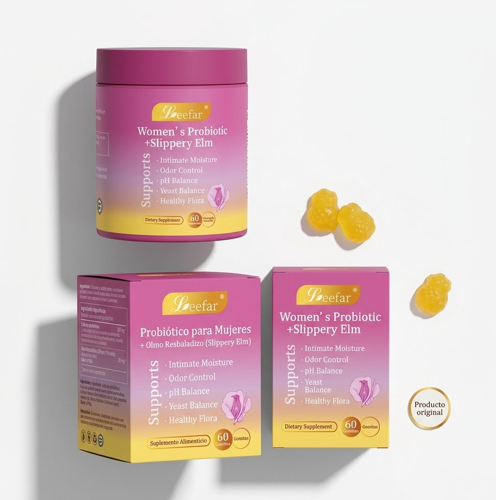 Womens Probiotic Slippery Elm Pineapple Flavor 60 Gummies - Importada – Image 4