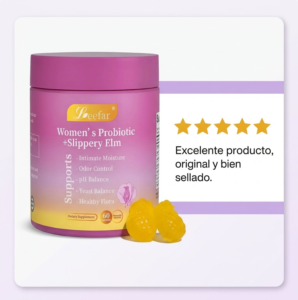 Womens Probiotic Slippery Elm Pineapple Flavor 60 Gummies - Importada – Image 7