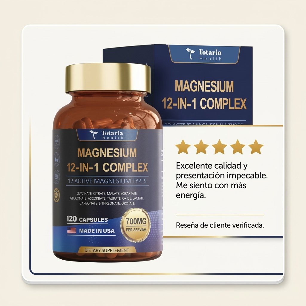 Magnesium 12-in-1 Complex 700mg Totaria Health Importada – Image 7