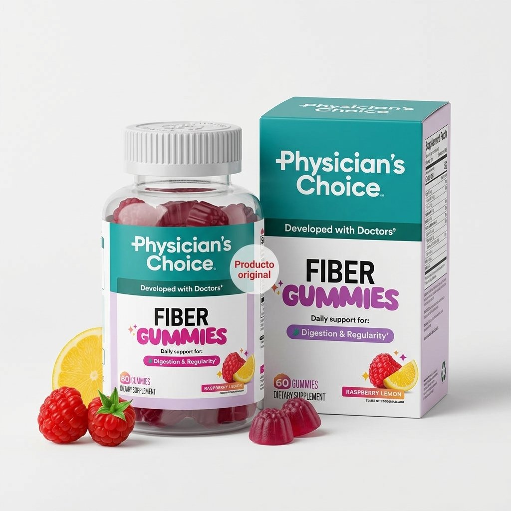 Fiber Gummies Physicians Choice Raspberry Lemon Importada – Image 4