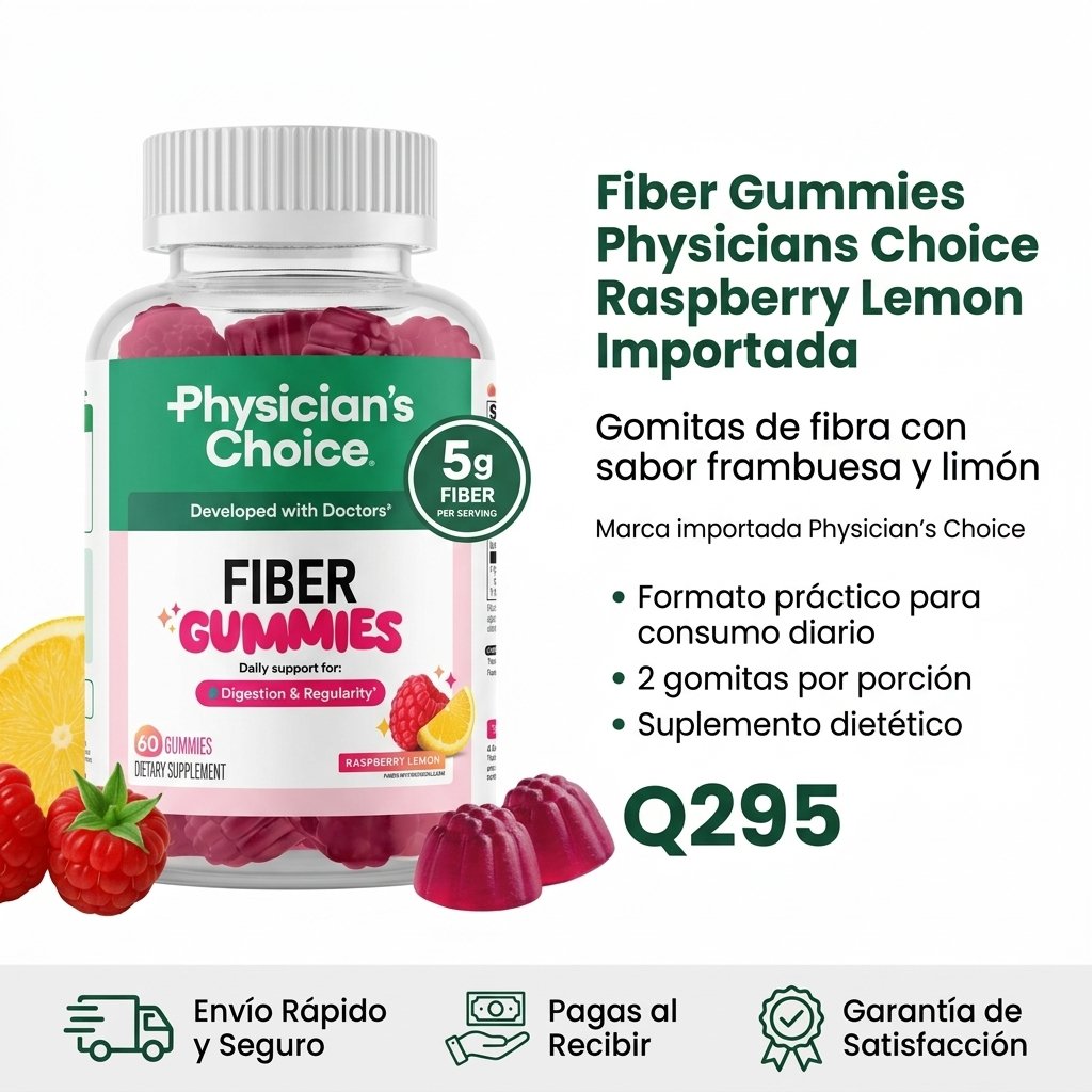 Fiber Gummies Physicians Choice Raspberry Lemon Importada – Image 5