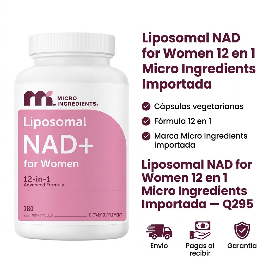 Liposomal NAD for Women 12 en 1 Micro Ingredients Importada – Image 5