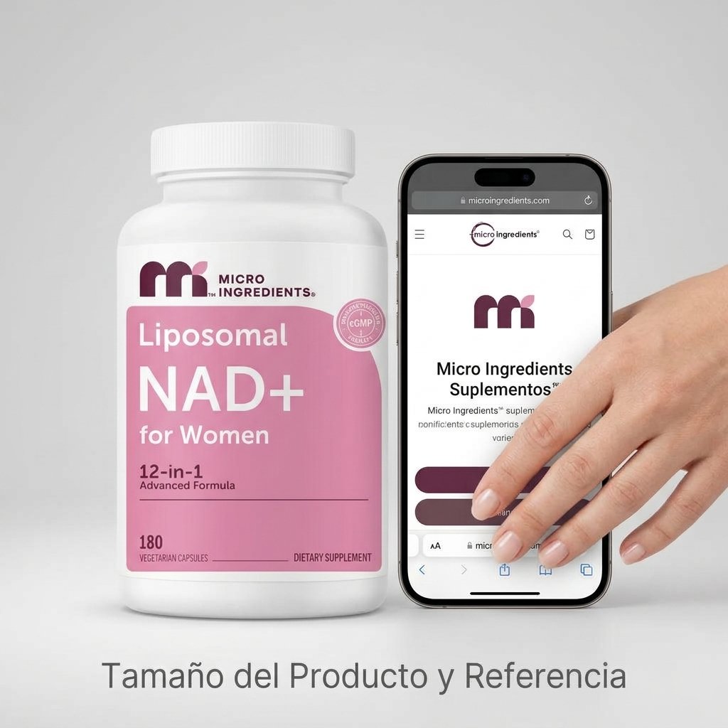 Liposomal NAD for Women 12 en 1 Micro Ingredients Importada – Image 3