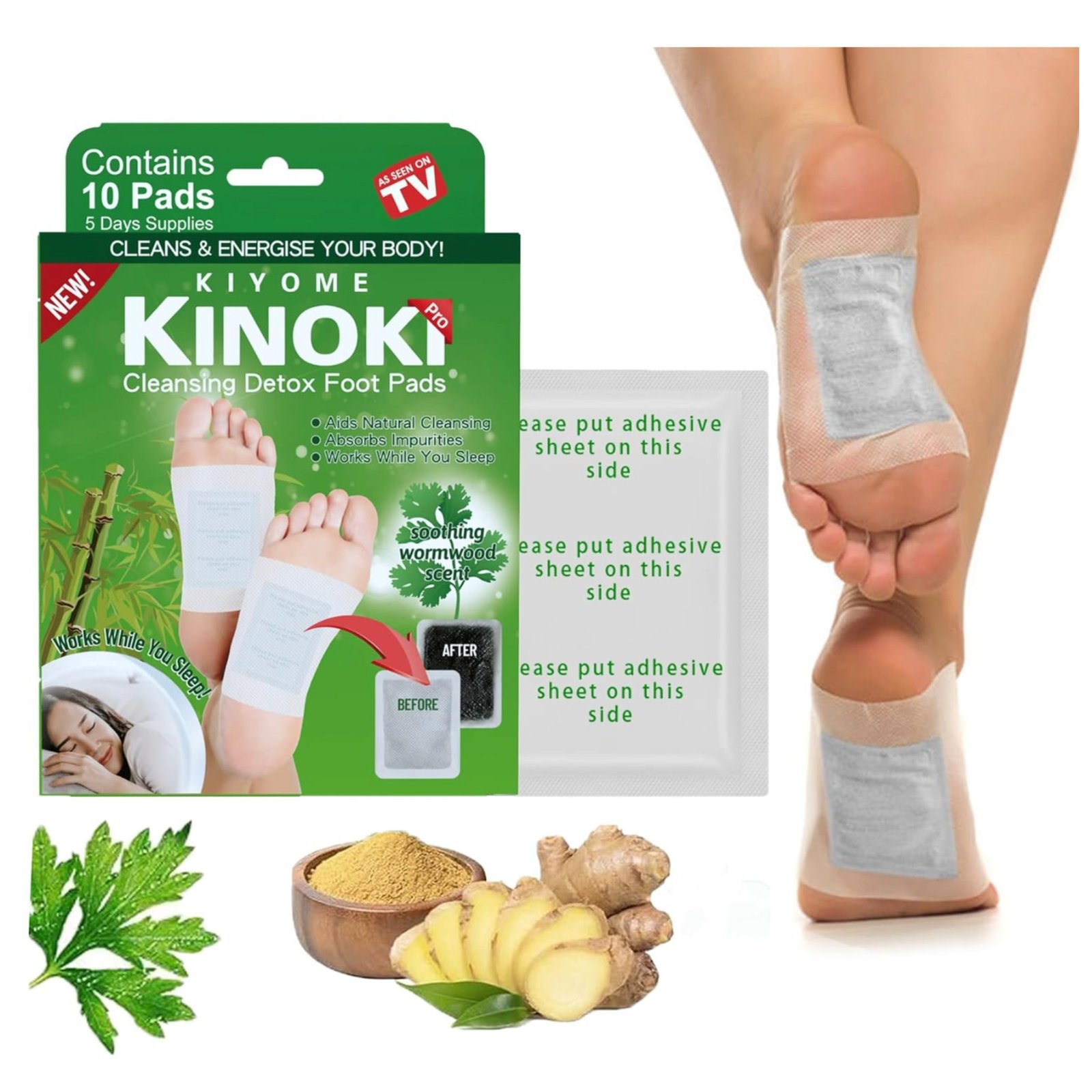 Parches “detox” para pies tipo Kinoki / Foot Detox Pads