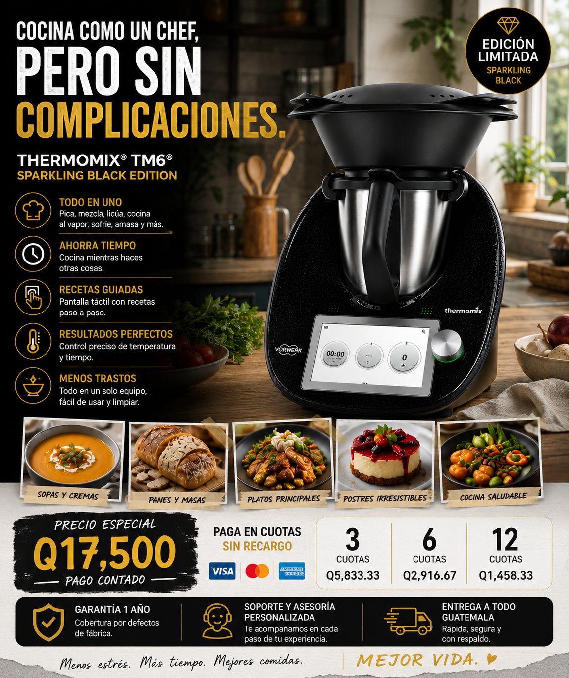 Thermomix Robot de Cocina ProCooker TM6 (Edición Limitada Black) — foto 3