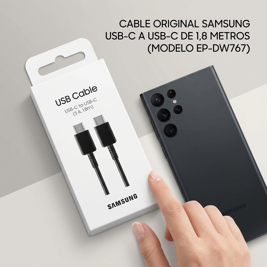 Cable Samsung USB-C a Usb0-c Cable S23 DE 1.8 Metros (ep-dw767) Original con Empaque Retail – Image 4