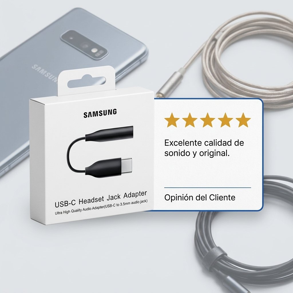 Cable Samsung Adaptador Auxiliar Tipo C a Plug 3.5 Mm Color Negro – Image 7