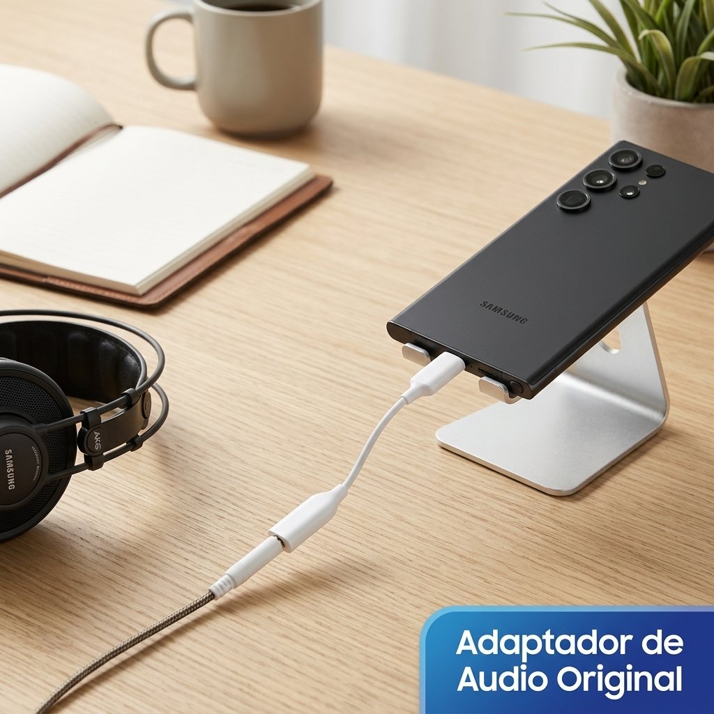Cable Samsung Adaptador Auxiliar Tipo C a Plug 3.5 Mm Color Blanco – Image 2