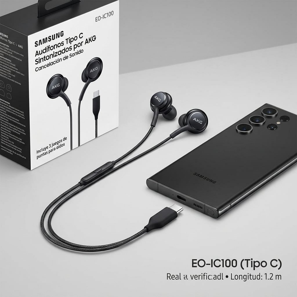 Audifonos Samsung akg Tipo C con Cancelacion de Sonido (eo-ic100) con Empaque Retail – Image 4