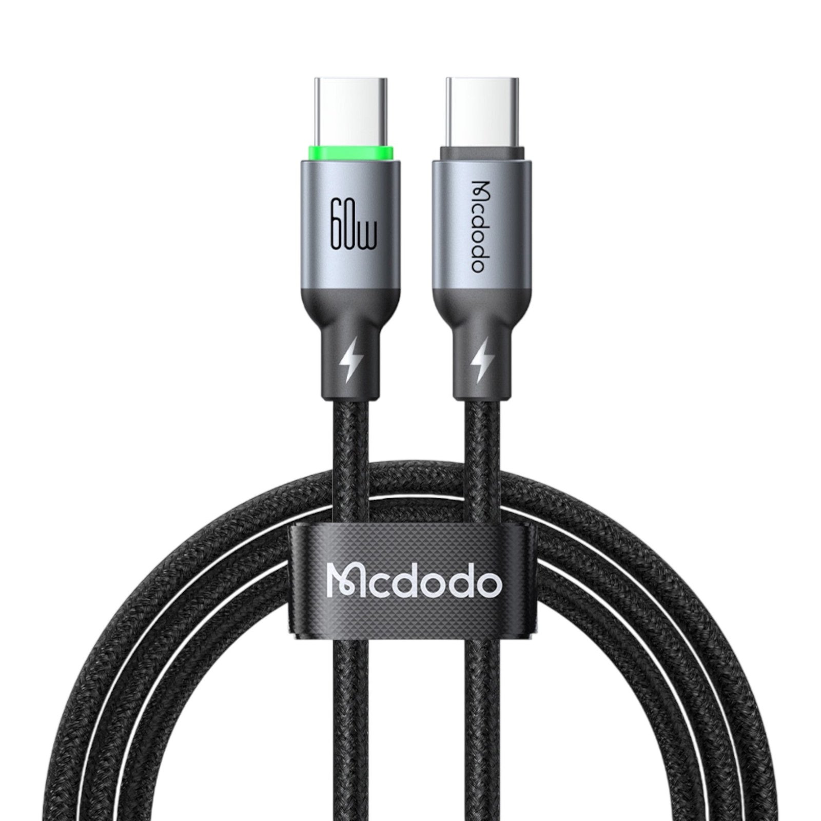 Cable McDodo Ca-6462 Cable USB-A a Tipo C 3A 3m con Luz LED Negro
