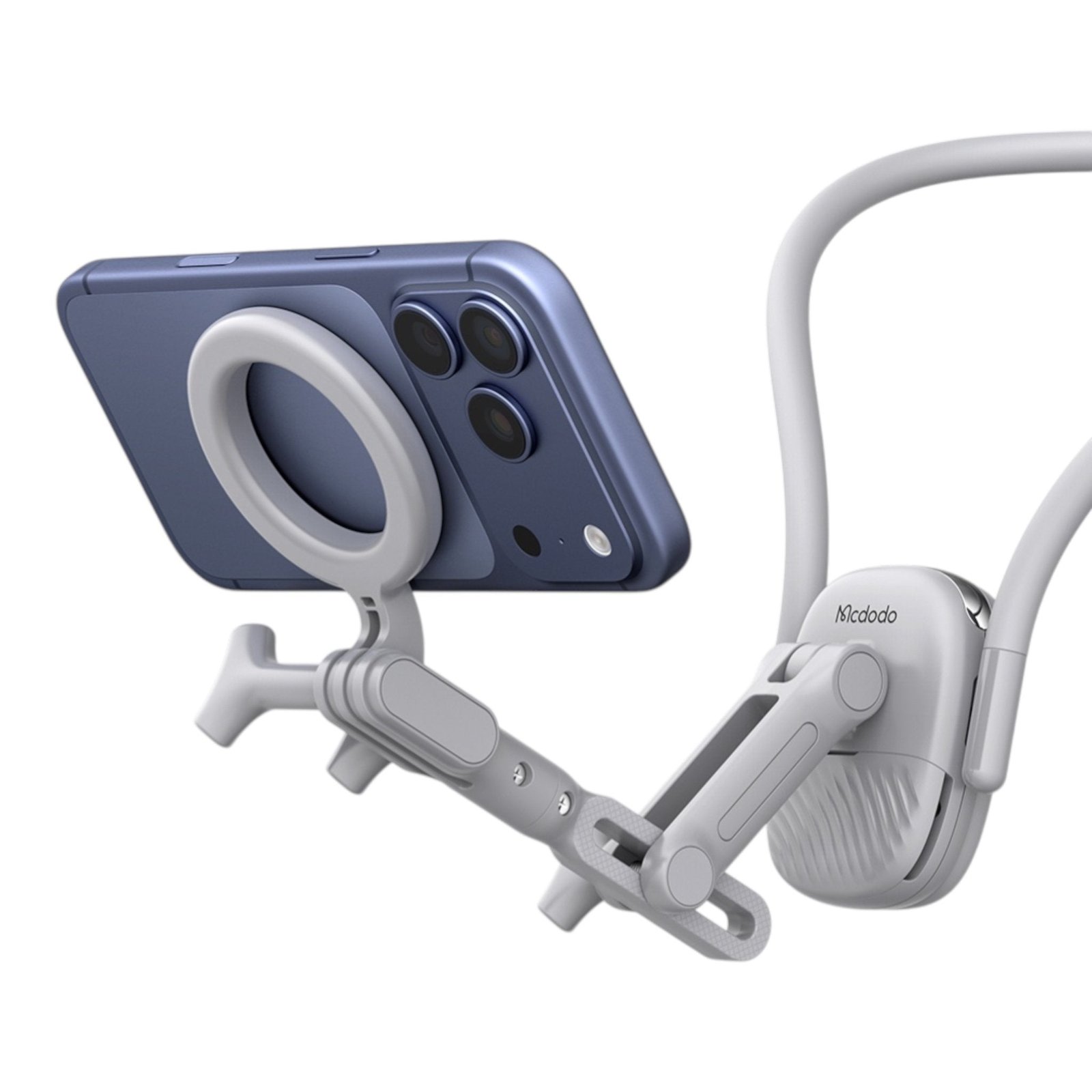 Accesorio McDodo Ss-3550 Soporte Magnético para Celular de Cuello Serie Nexlink Gris