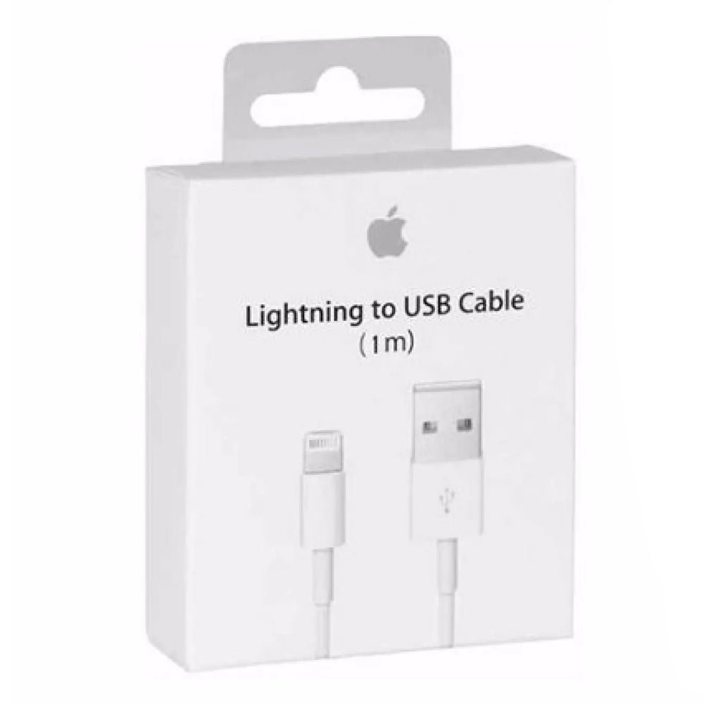 Cable Apple Lightning Original para iPhone 5 / 6 / 8 / X / Xs / 11 / 12 / 13 Color Blanco