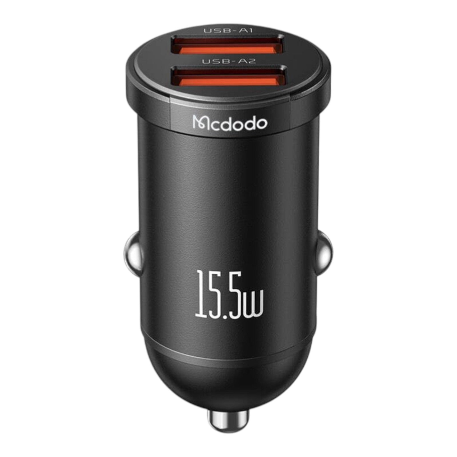 Cable McDodo Cc-2950 Cargador para Carro 15.5W 2 Puertos USB con Luz LED Negro