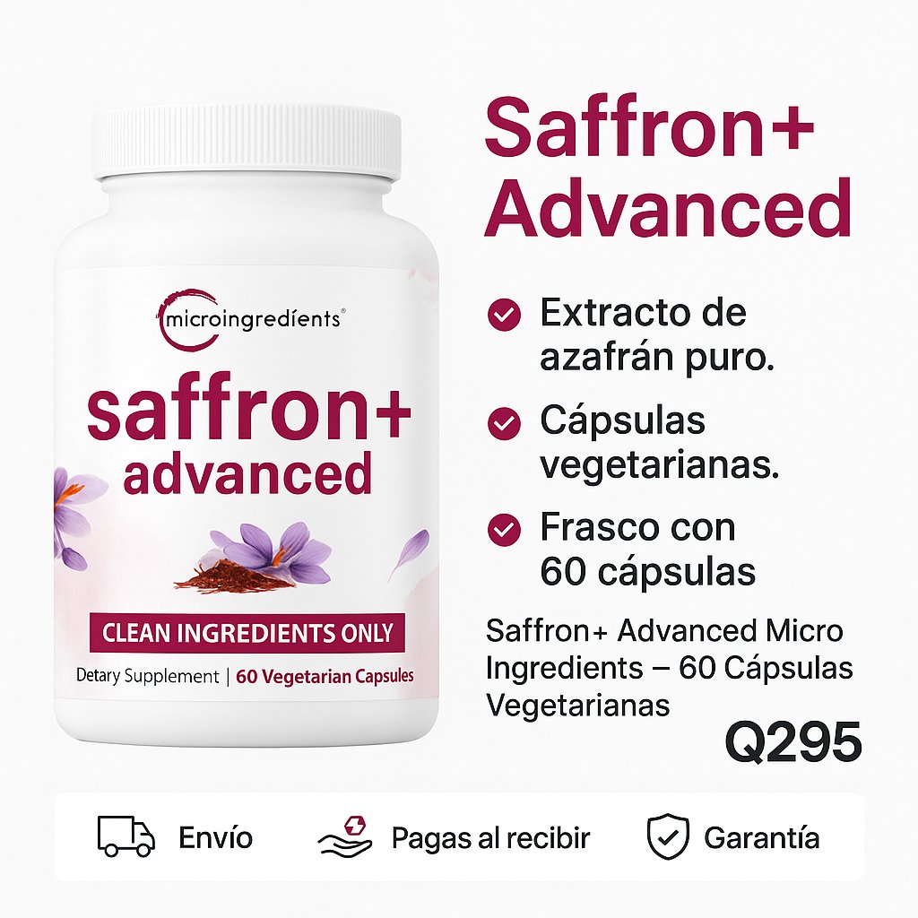 Saffron+ Advanced Micro Ingredients — 60 Cápsulas Vegetarianas — foto 6