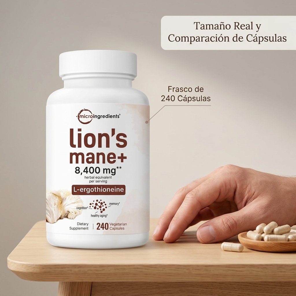 Lion's Mane+ Micro Ingredients 8,400mg — 240 Cápsulas Vegetarianas — foto 7