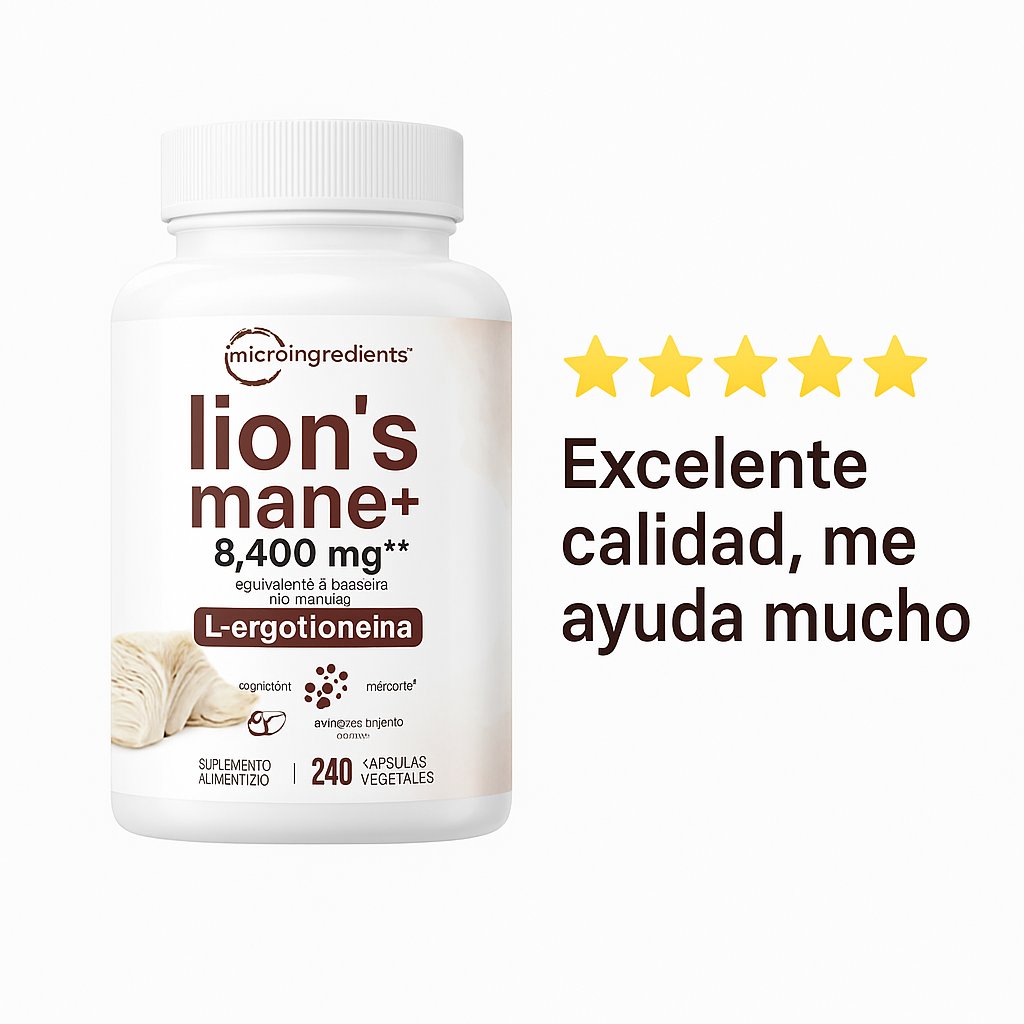 Lion's Mane+ Micro Ingredients 8,400mg — 240 Cápsulas Vegetarianas — foto 5
