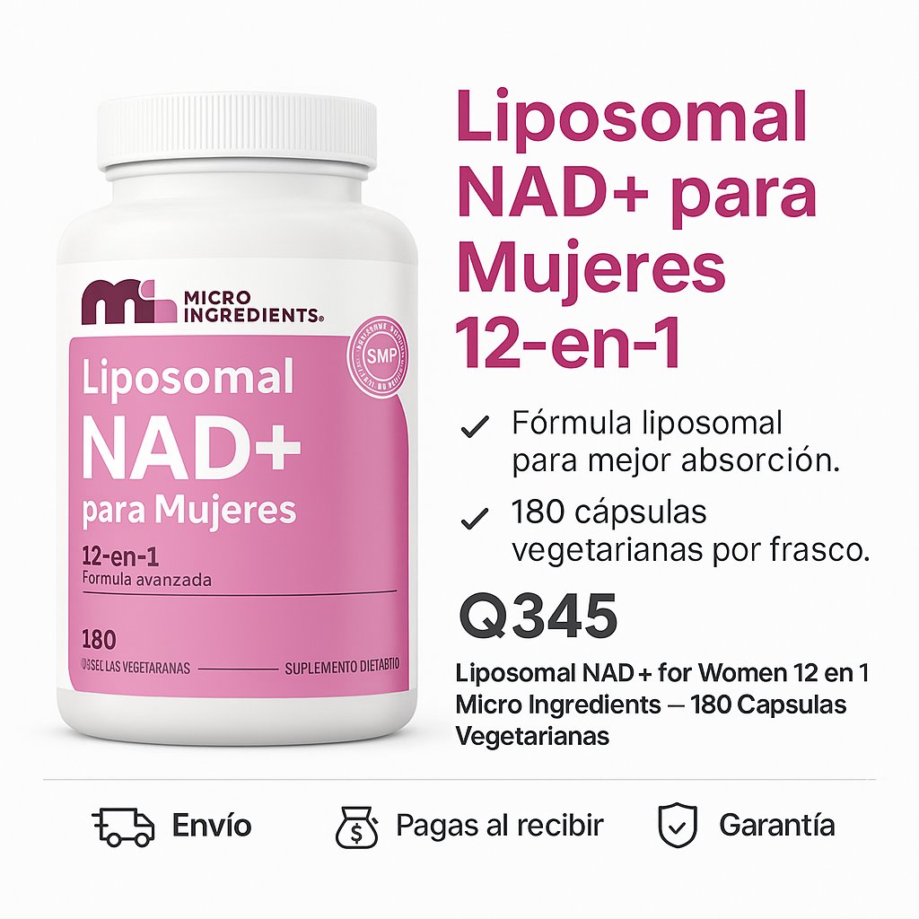 Liposomal NAD+ for Women 12 en 1 Micro Ingredients — 180 Cápsulas Vegetarianas — foto 6