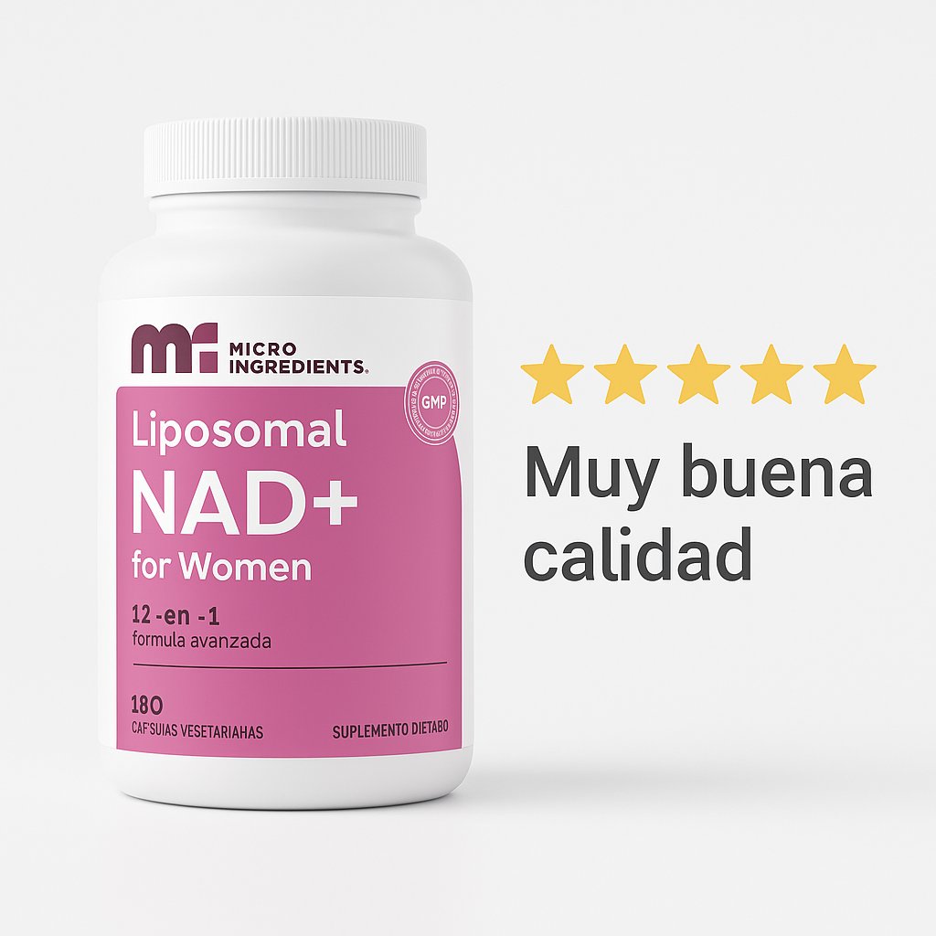 Liposomal NAD+ for Women 12 en 1 Micro Ingredients — 180 Cápsulas Vegetarianas — foto 5