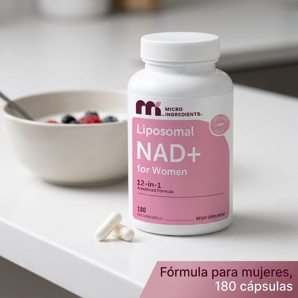 Liposomal NAD+ for Women 12 en 1 Micro Ingredients — 180 Cápsulas Vegetarianas — foto 4