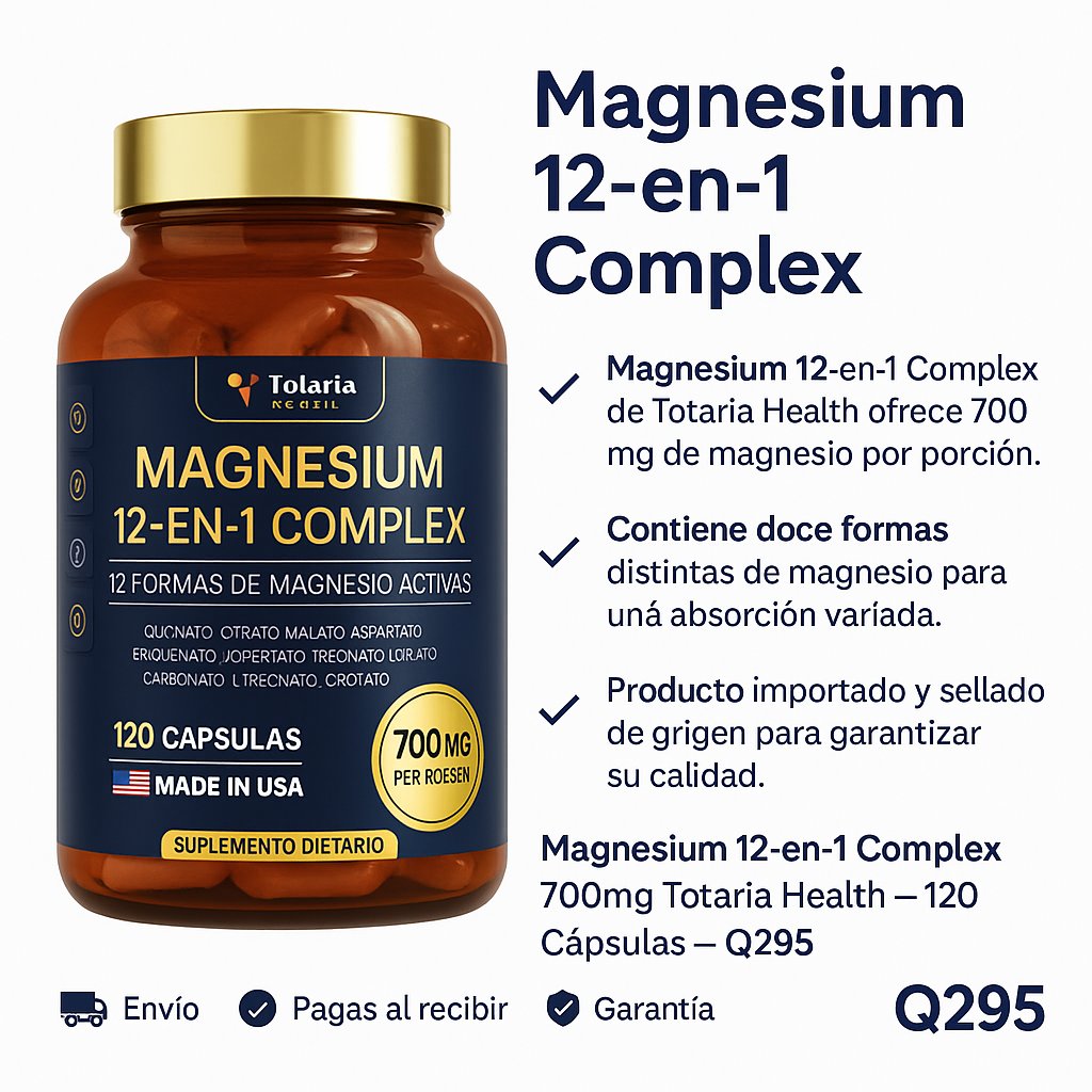 Magnesium 12-in-1 Complex 700mg Totaria Health — 120 Cápsulas — foto 6