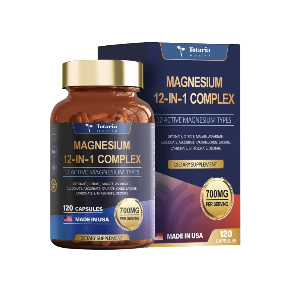 Magnesium 12-in-1 Complex 700mg Totaria Health — 120 Cápsulas
