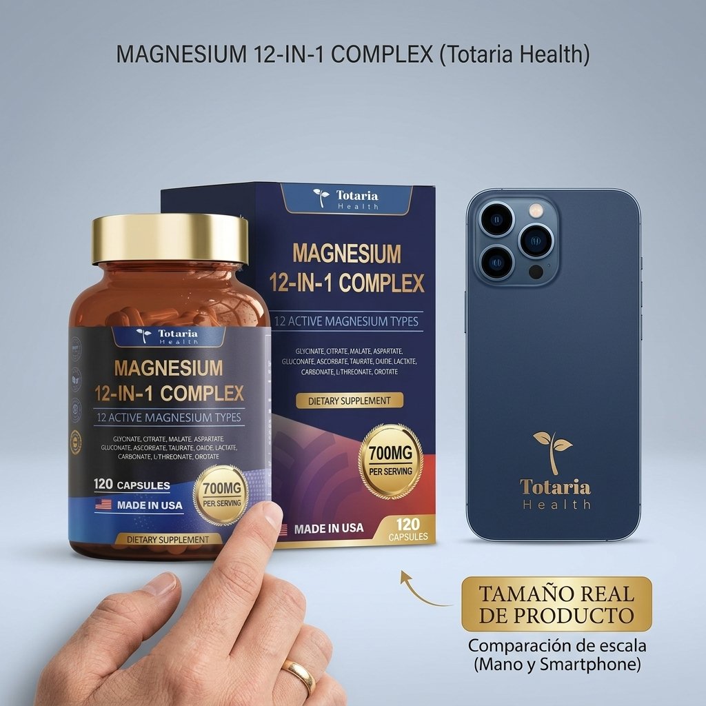 Magnesium 12-in-1 Complex 700mg Totaria Health — 120 Cápsulas — foto 7