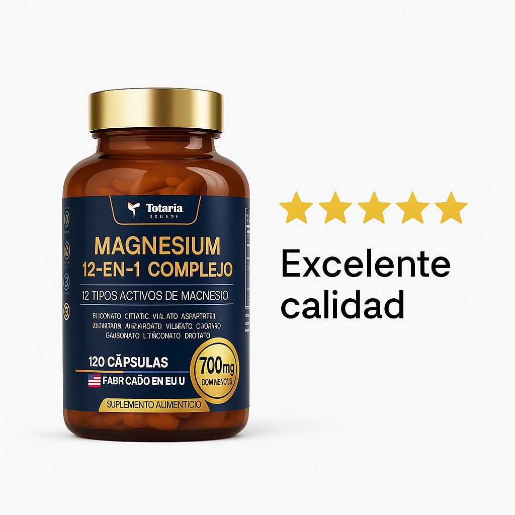 Magnesium 12-in-1 Complex 700mg Totaria Health — 120 Cápsulas — foto 5