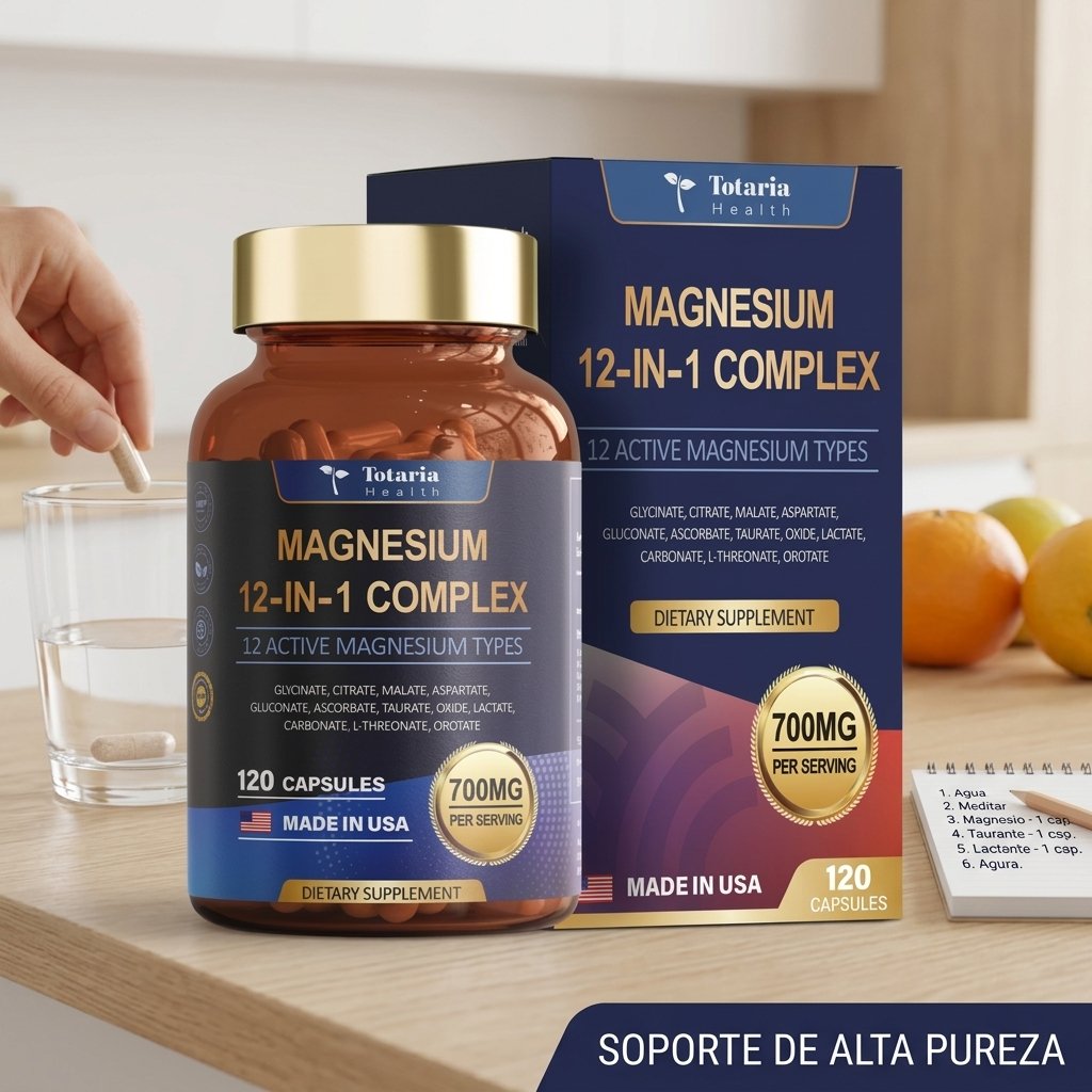 Magnesium 12-in-1 Complex 700mg Totaria Health — 120 Cápsulas — foto 4