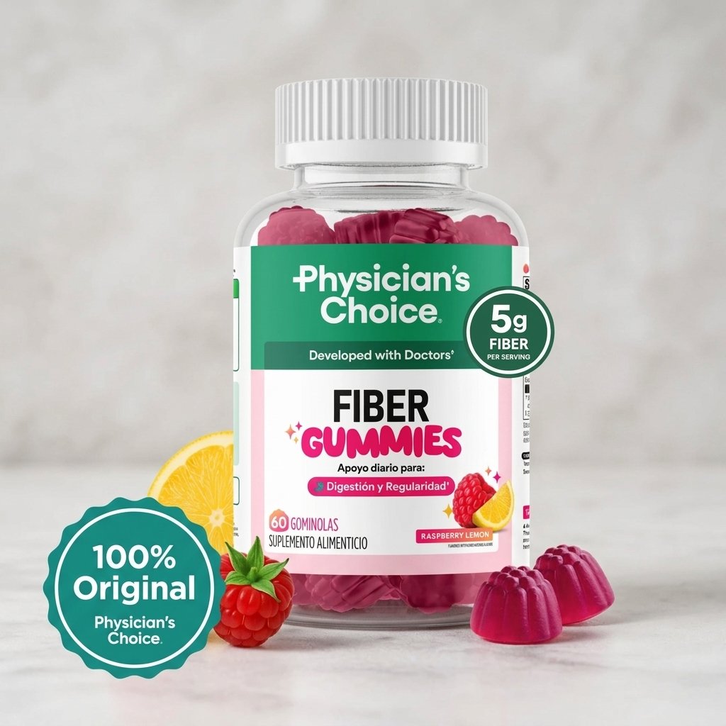 Fiber Gummies Physician's Choice Raspberry Lemon — 60 Gummies — foto 2