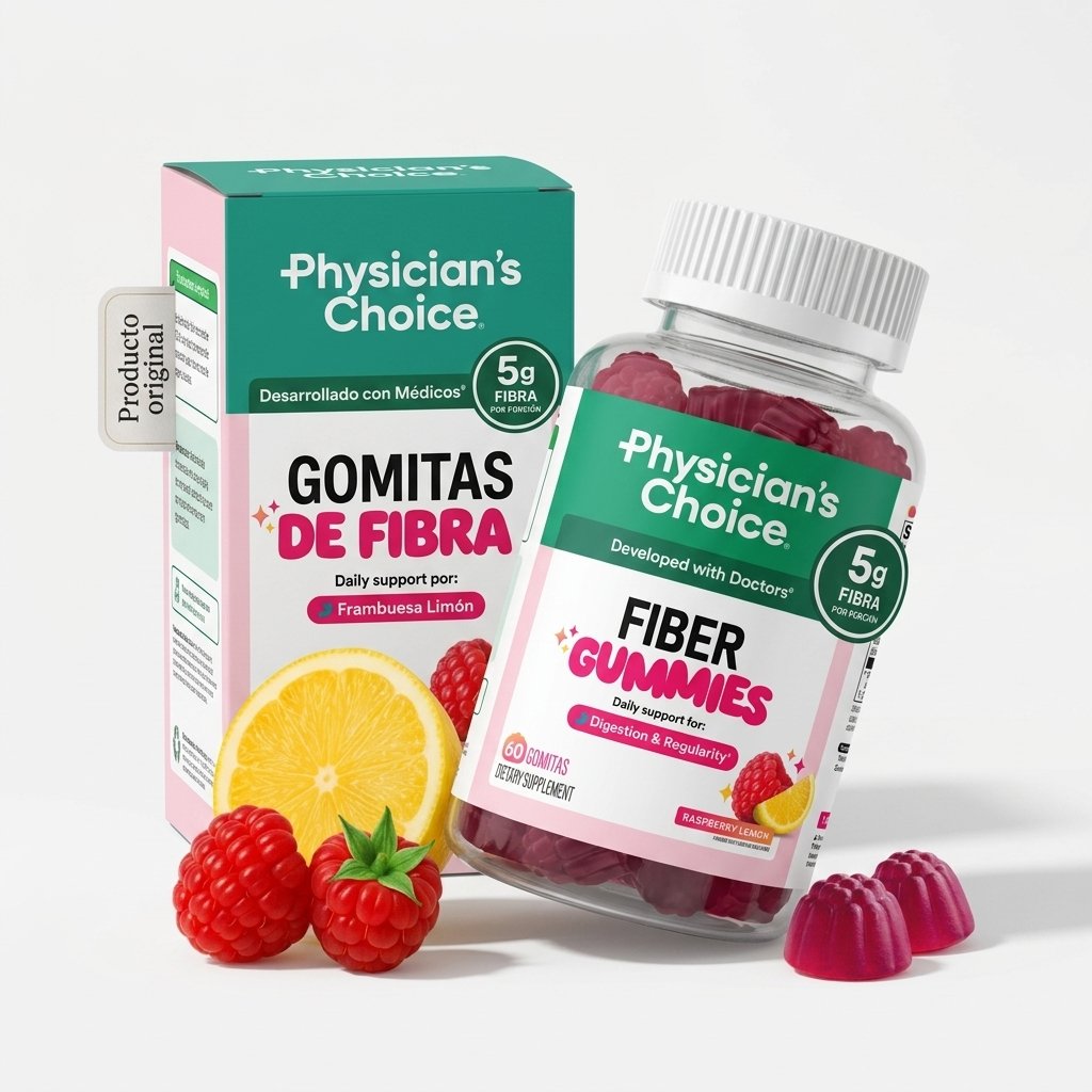Fiber Gummies Physician's Choice Raspberry Lemon — 60 Gummies — foto 3