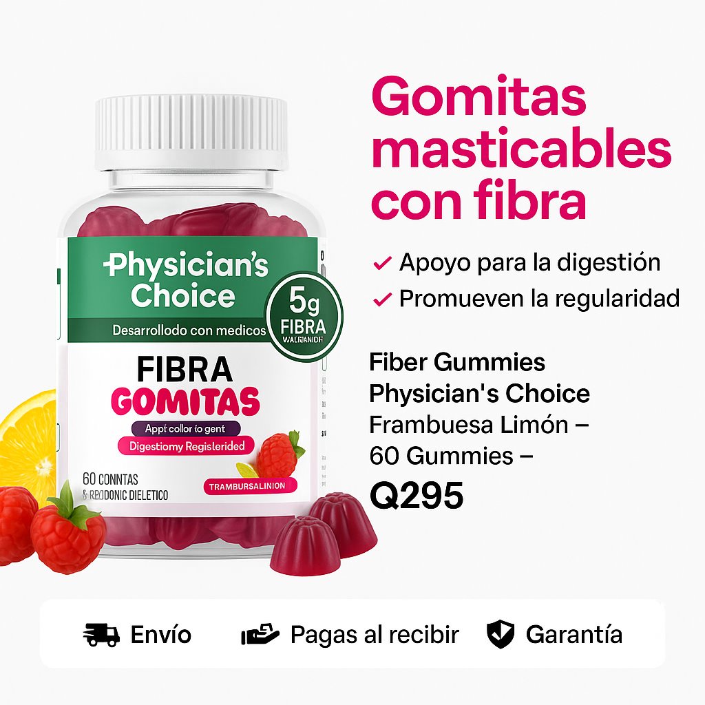 Fiber Gummies Physician's Choice Raspberry Lemon — 60 Gummies — foto 6