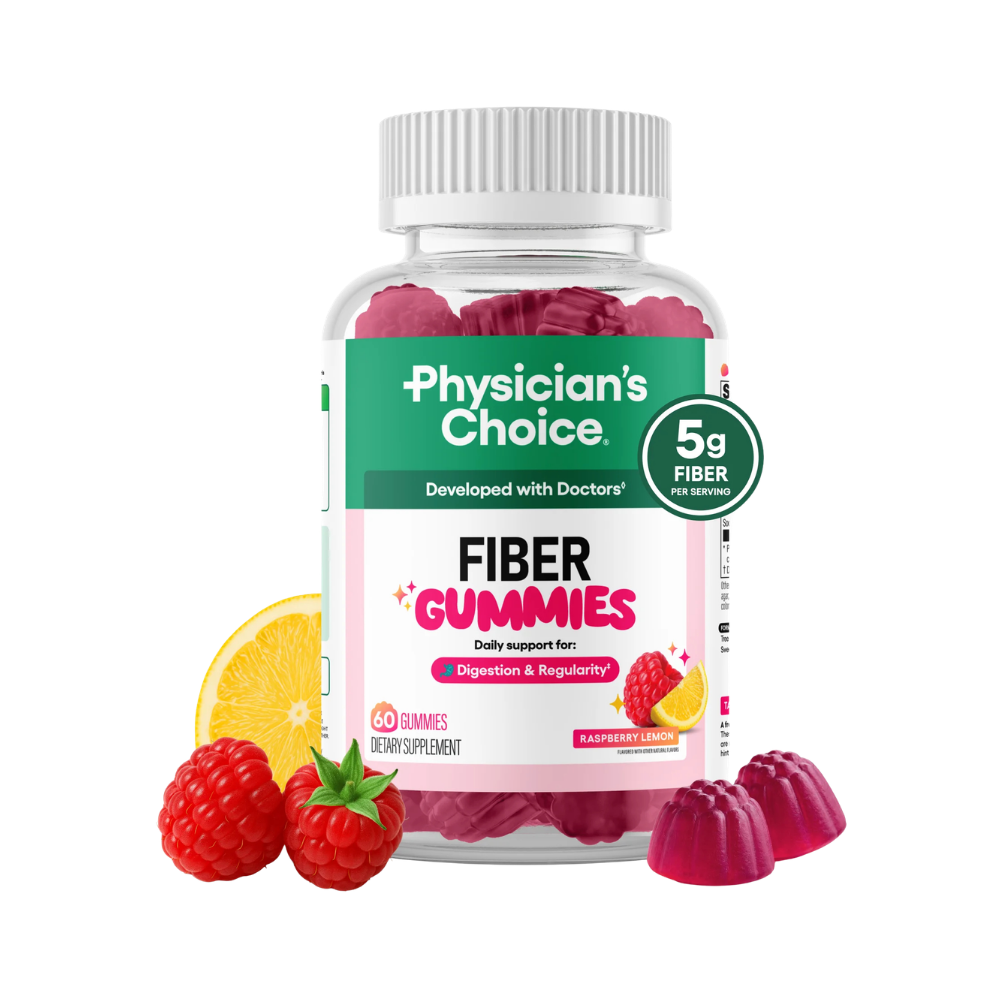 Fiber Gummies Physician's Choice Raspberry Lemon — 60 Gummies