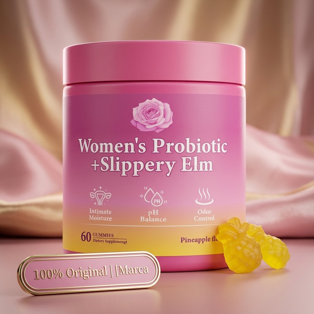 Women's Probiotic + Slippery Elm Pineapple Flavor — 60 Gummies — foto 2