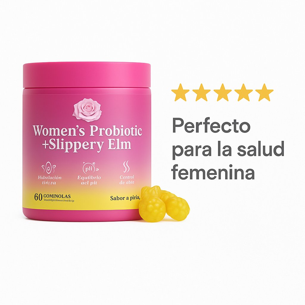 Women's Probiotic + Slippery Elm Pineapple Flavor — 60 Gummies — foto 5