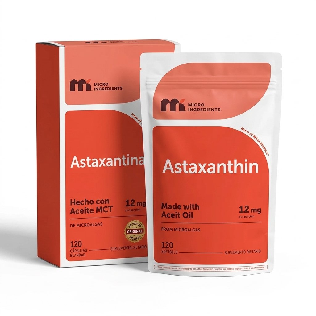 Astaxanthin 12mg Micro Ingredients — 120 Softgels — foto 3