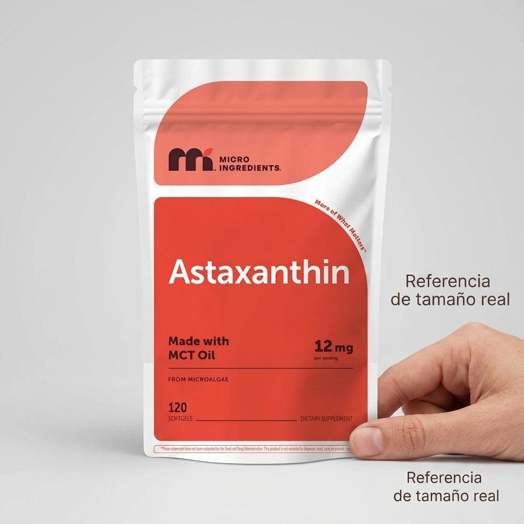 Astaxanthin 12mg Micro Ingredients — 120 Softgels — foto 7