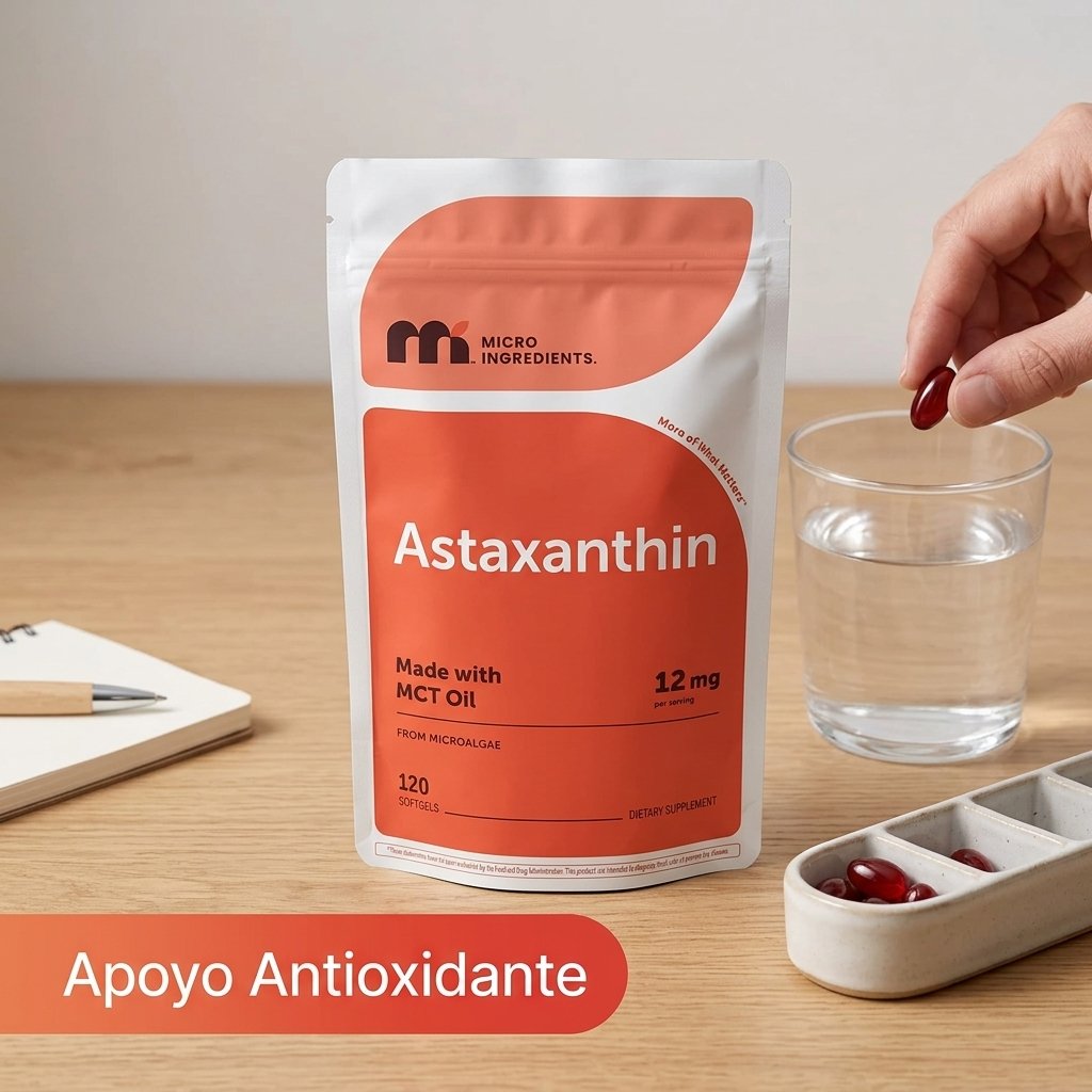 Astaxanthin 12mg Micro Ingredients — 120 Softgels — foto 4