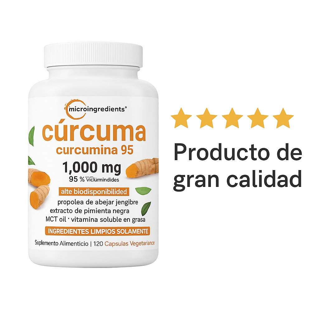 Cúrcuma 1000mg de Micro Ingredients — 120 Cápsulas — foto 5