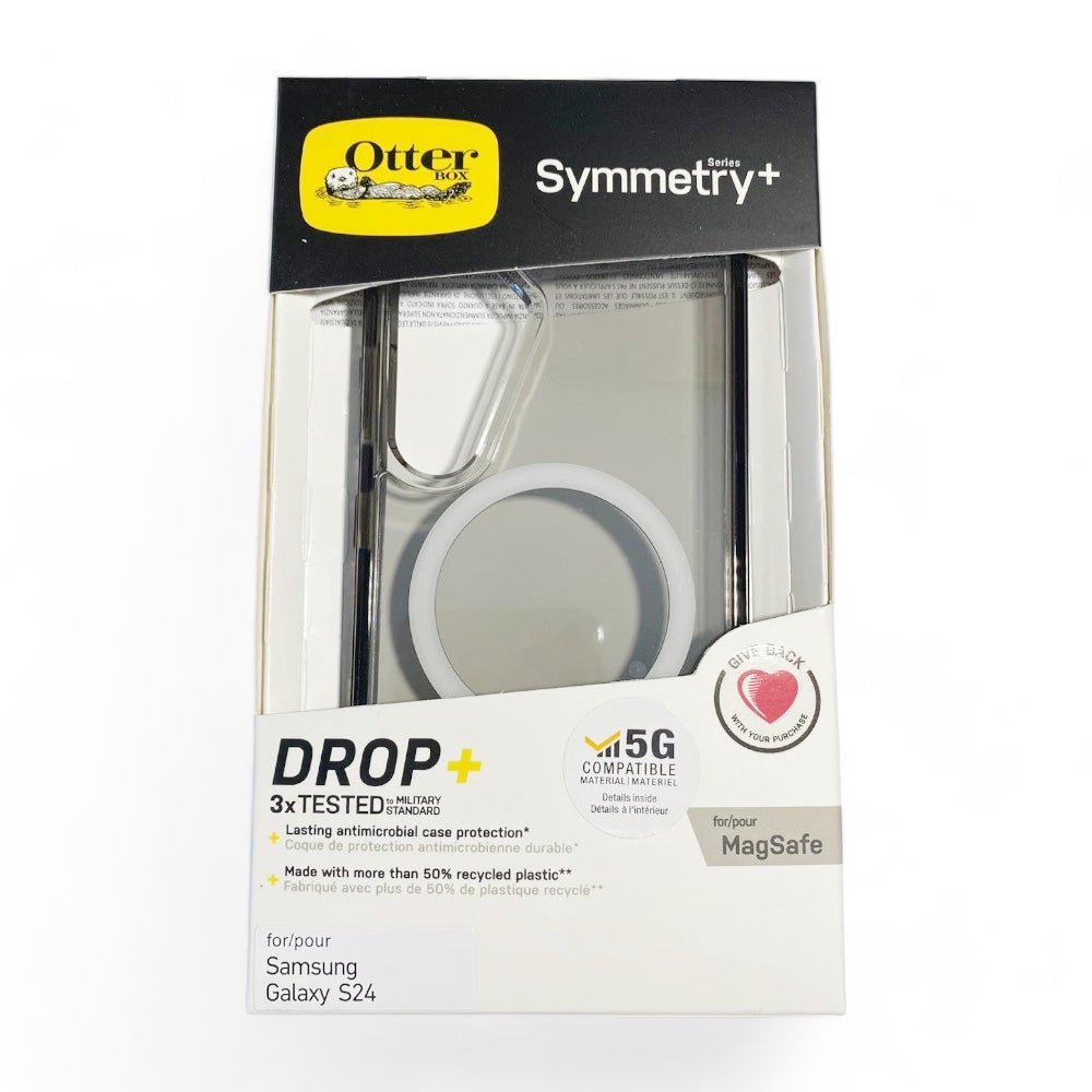Estuche OtterBox Symmetry MagSafe Samsung S24 Color Transparente/negro