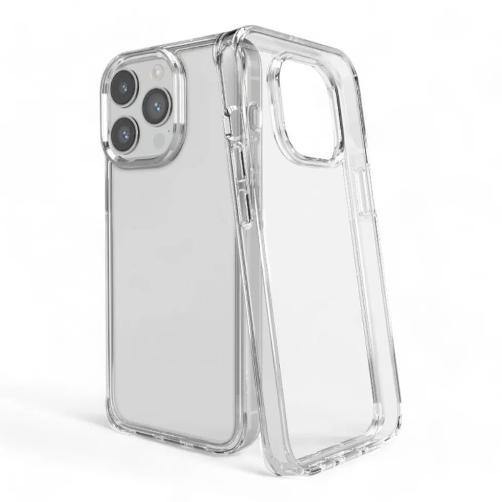 Estuche el Rey Botón iPhone 15 Pro Max Botones Gris Color Transparente