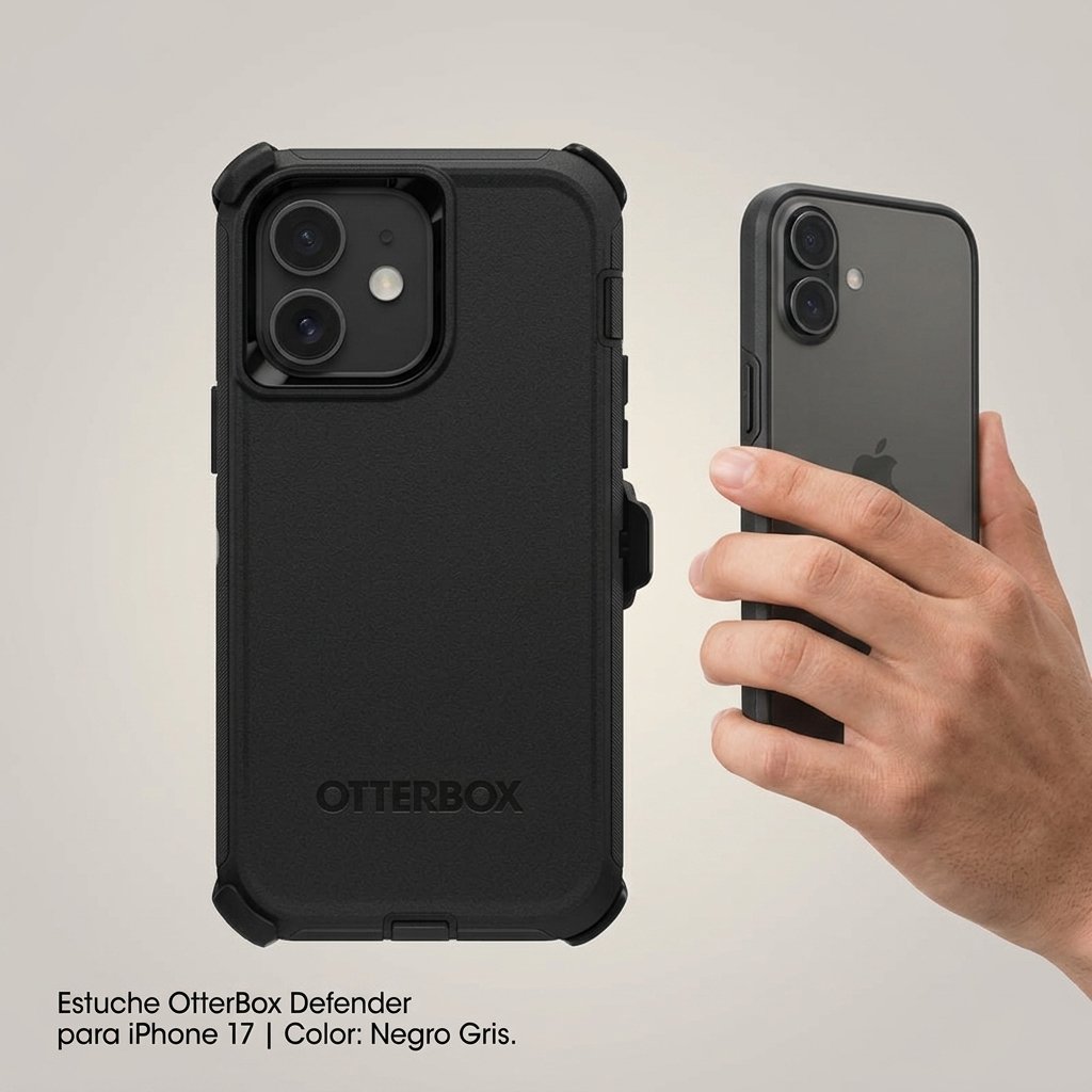 Case OtterBox Defender | iPhone 17 | Negro Gris — foto 7