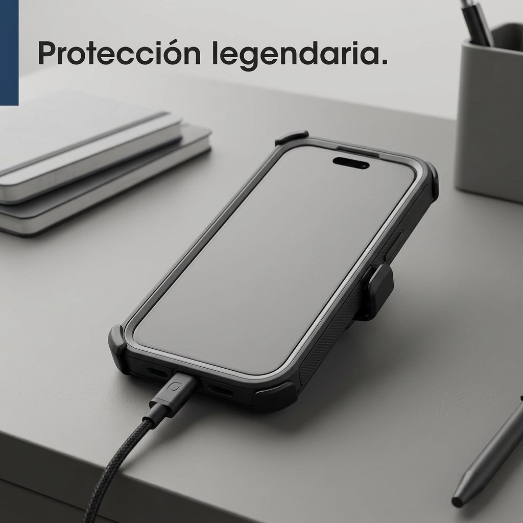 Case OtterBox Defender | iPhone 17 | Negro Gris — foto 4