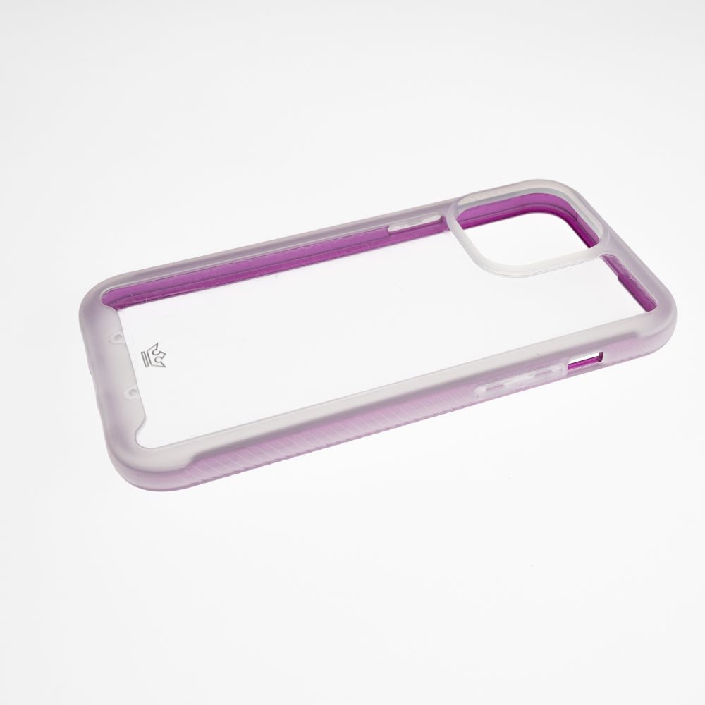 Estuche Transparente El Rey Super Bumper de Atra Apple iPhone 13 Pro / iPhone 13 Pro Max Color Morado / Transparente — foto 3