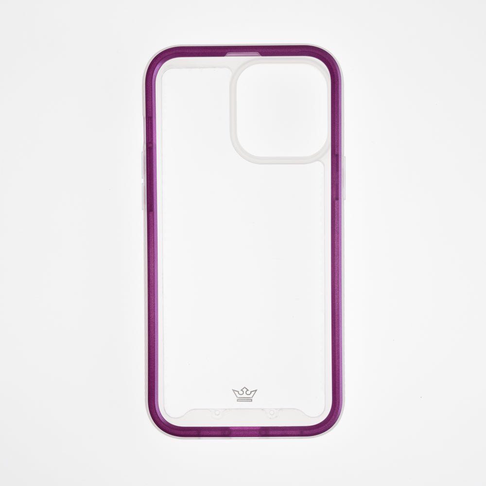 Estuche Transparente El Rey Super Bumper de Atra Apple iPhone 13 Pro / iPhone 13 Pro Max Color Morado / Transparente — foto 4