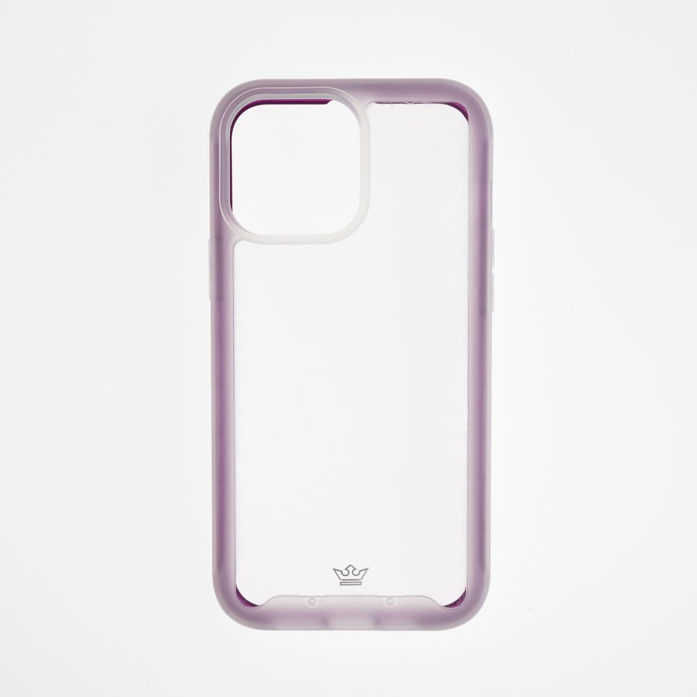 Estuche Transparente El Rey Super Bumper de Atra Apple iPhone 13 Pro / iPhone 13 Pro Max Color Morado / Transparente