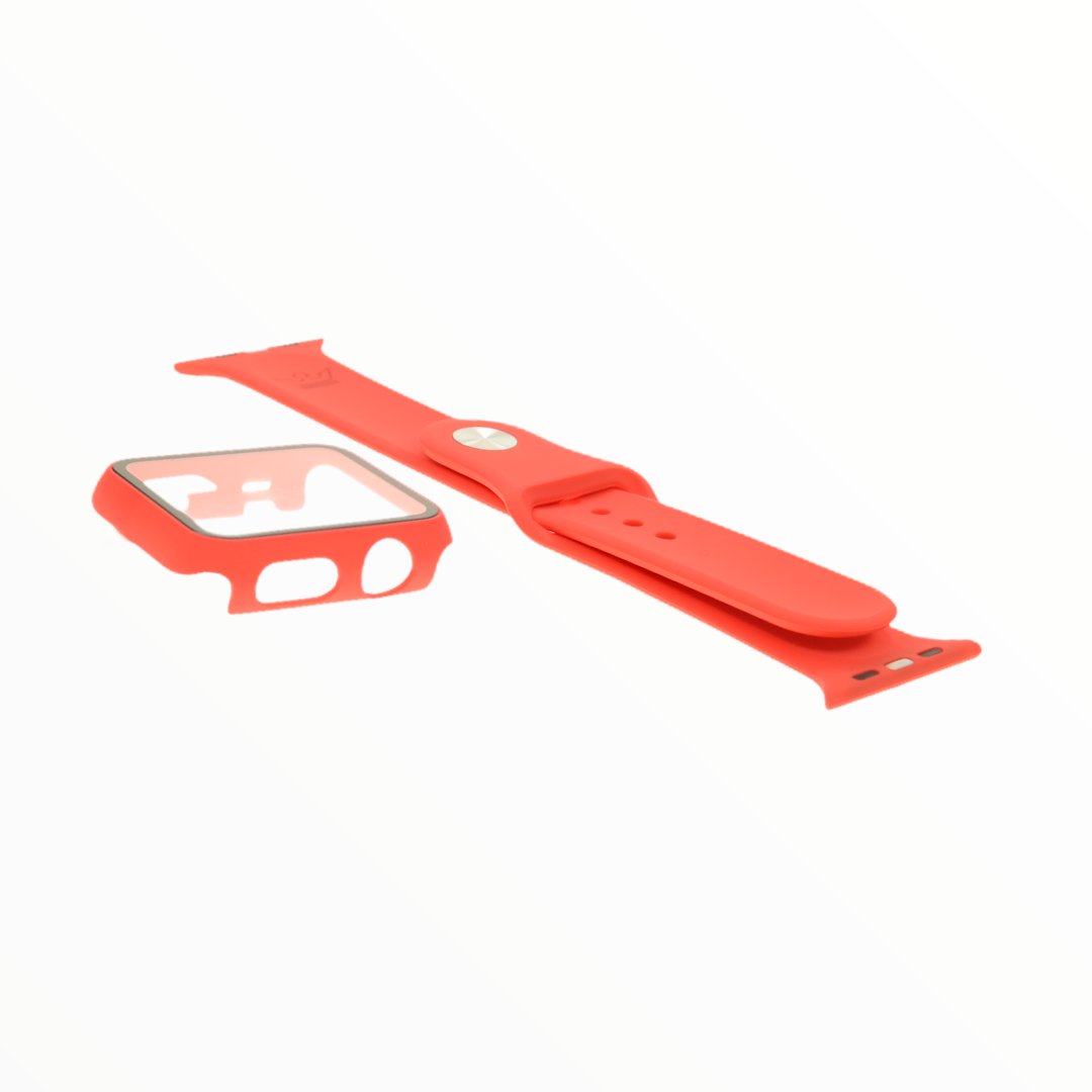 Accesorio El Rey Pulsera con Bumper y Protector de Pantalla Apple Watch 38 Mm Color Rojo — foto 4