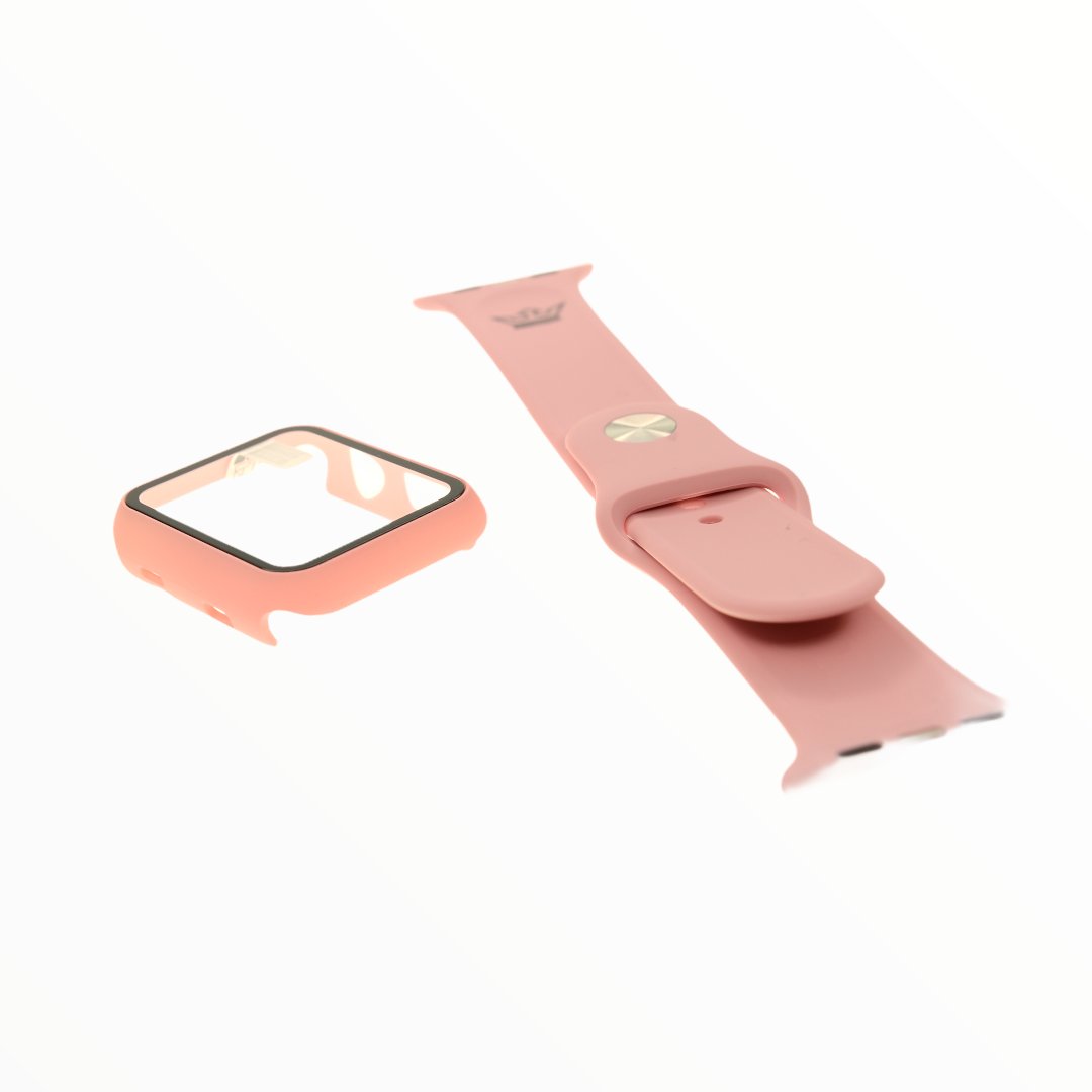 Accesorio El Rey Pulsera con Bumper y Protector de Pantalla Apple Watch 38 Mm Color Rosado — foto 3